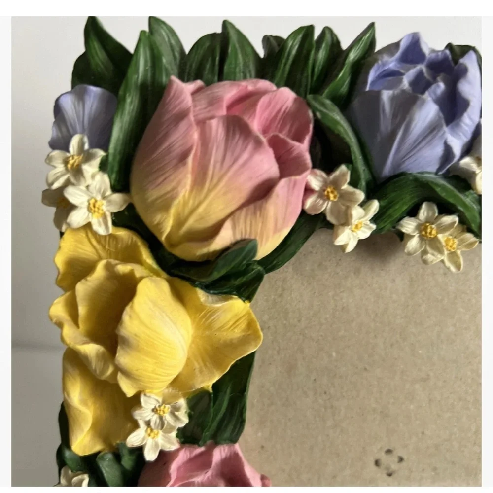 Yellow and Pink tulip Flowers 🌺 picture frame 5*7 size